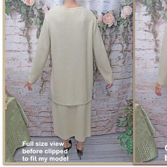 42" bust blazer & skirt set VTG beige St John Knit Collection Marie Gray classic - Picture 10 of 13